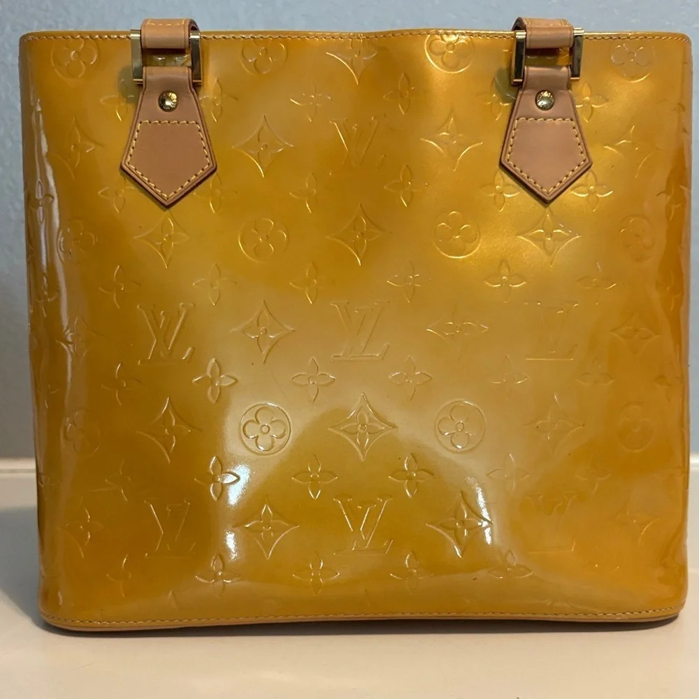 Vibrant Louis Vuitton Mustard Vernise Tote with COA - Picture 7 of 16